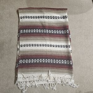 Striped Fringe Blanket